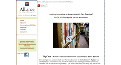 Desktop Screenshot of allianceforlivinganddyingwell.org